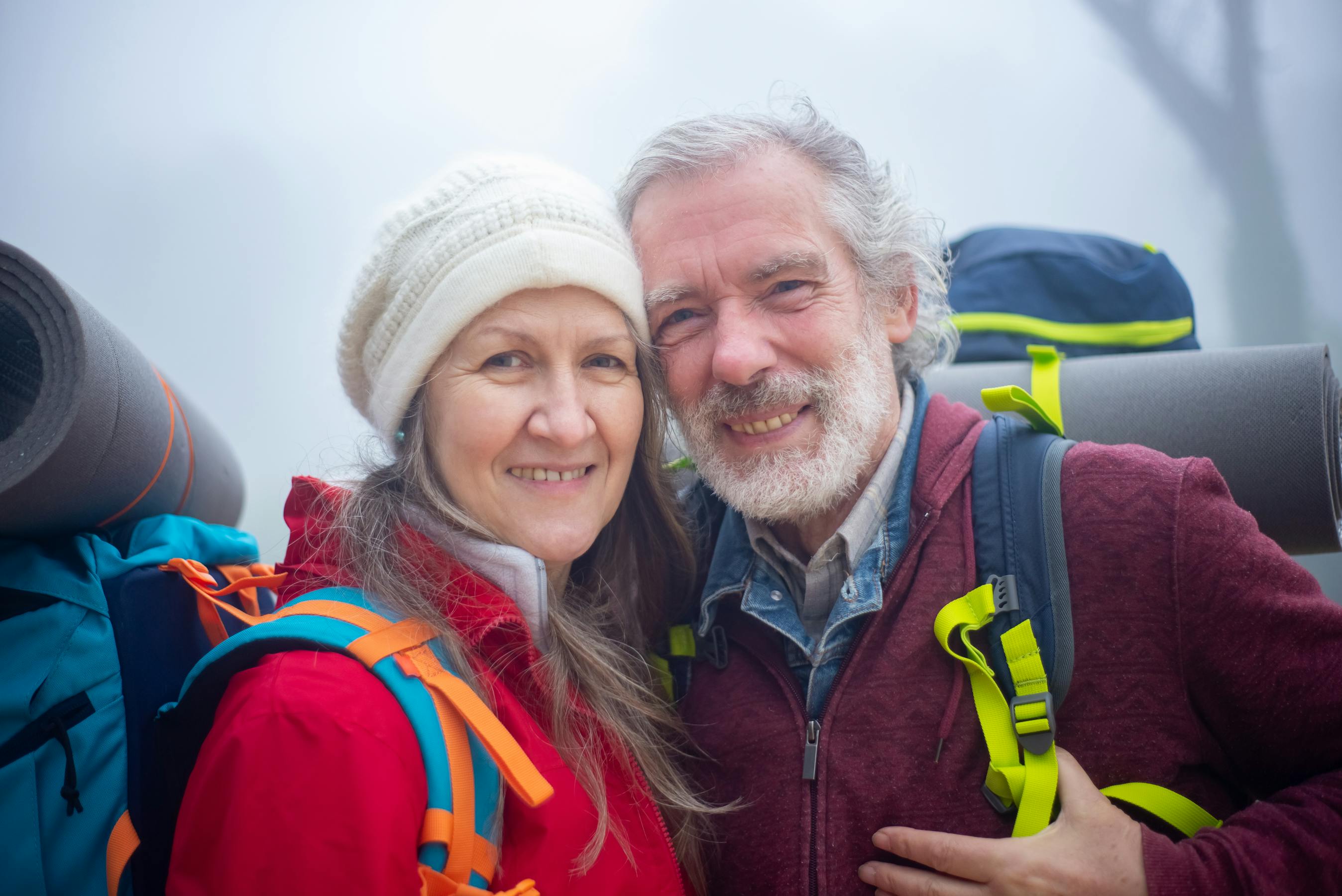 An active couple enjoying a secure retirement outdoors